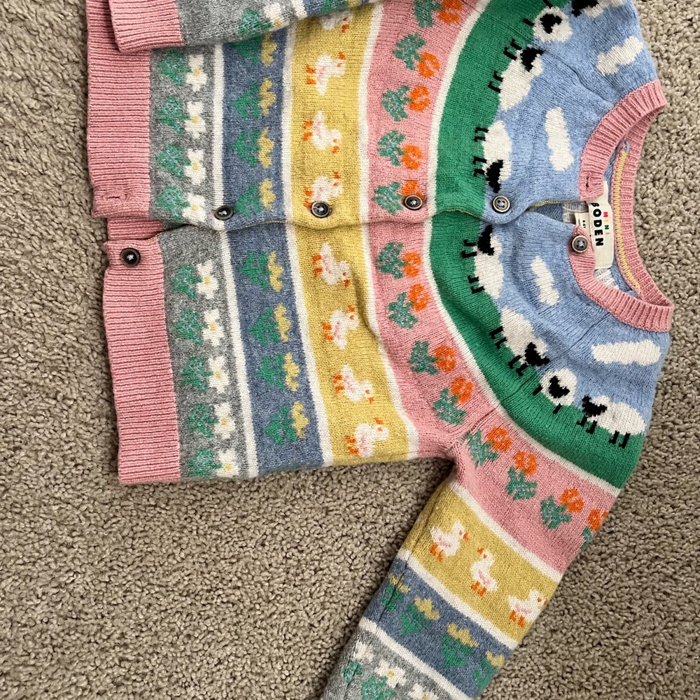 Mini Boden Multicolor Sheep Sweater
